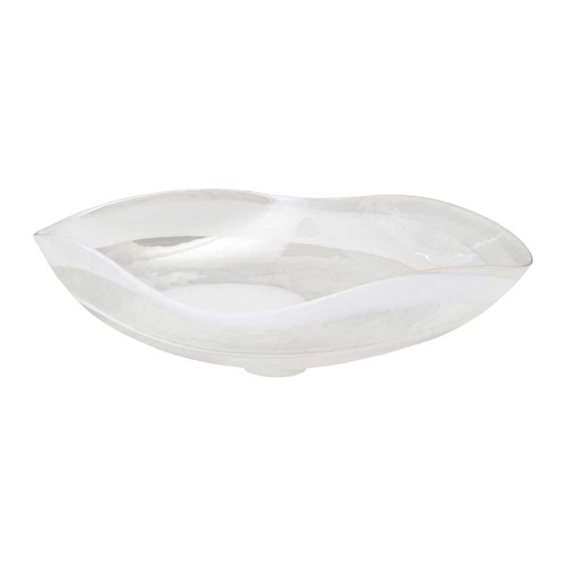 Lido 14.75" Murano Glass Specialty Vessel Bathroom Sink, Seaspray