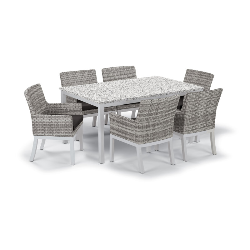 Travira Outdoor Dining Table, Ash
