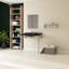 Meuble-lavabo autoportant en chrome avec lavabo console 36 po x l 18 po x H 39 po-1658872320