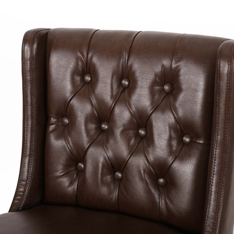 Ensemble de 2 tabourets de bar, Marron foncé