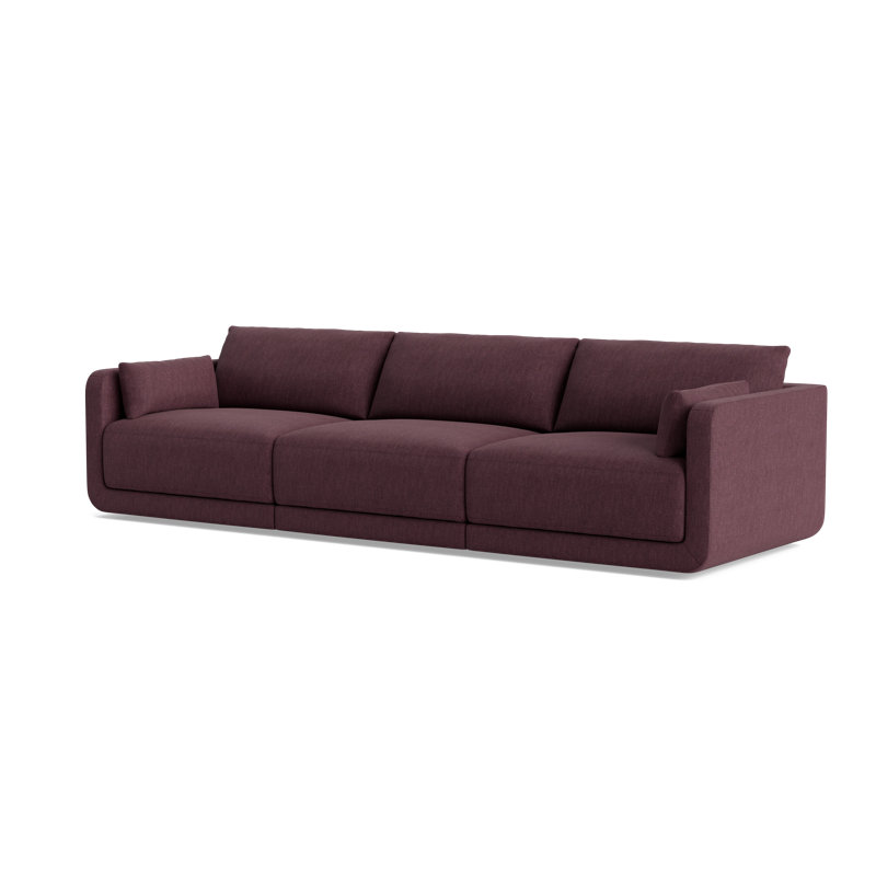 Eva Modular Sofa, Performance Weave - Aubergine
