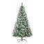 Sapin de Noël artificiel enneigé avec branches réalistes, pommes de pin et pointes Ft