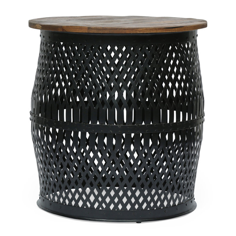Solid Wood Top End Table