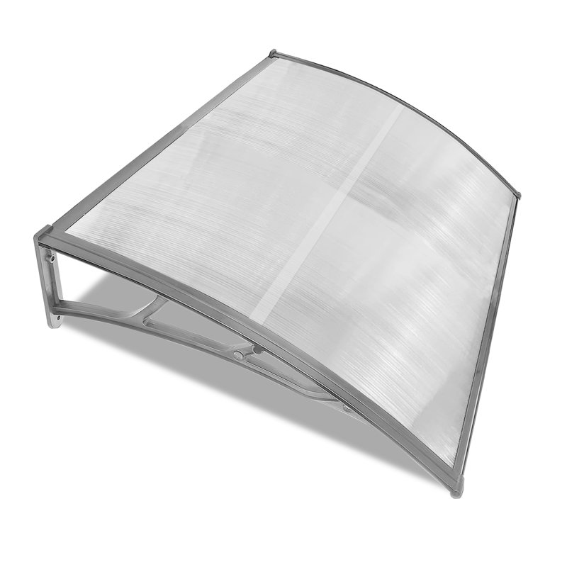 Dakota Fields 120 cm W x 80 cm D Retractable Door / Window Awning, Grey