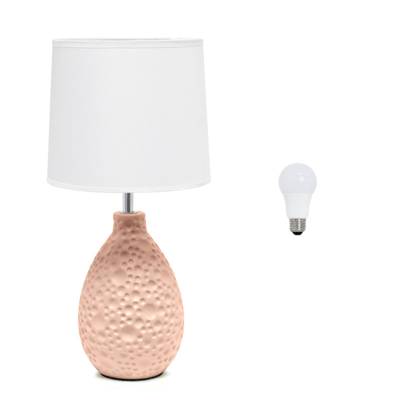 Lampe de table Deddie, Rose, Oui