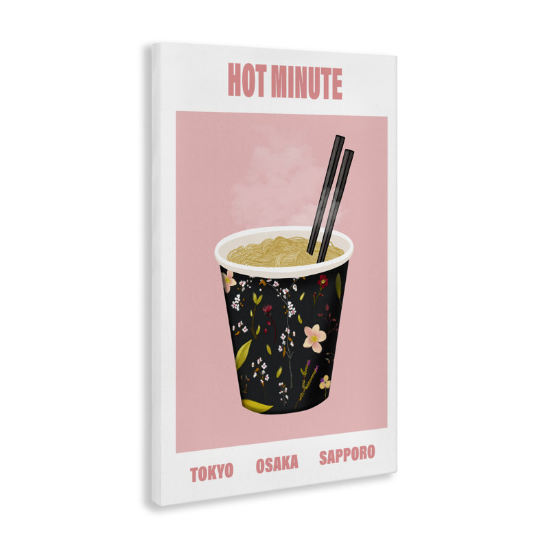 Toile Hot Minute Cup of Noodles, design par A Barefoot Stylist, H 45 po x l 30 po