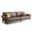 102.36" Coffee Genuine Leather Modular Sofa cushion couch-108839793-108839794