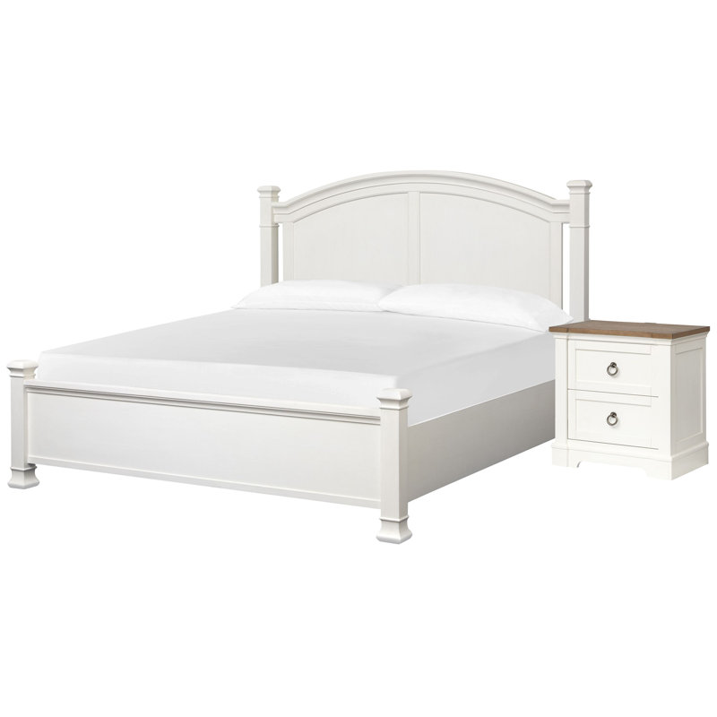 Gelinas Queen Panel Bed With Nightstand, 2 Pcs: Bed, Nightstand, Queen