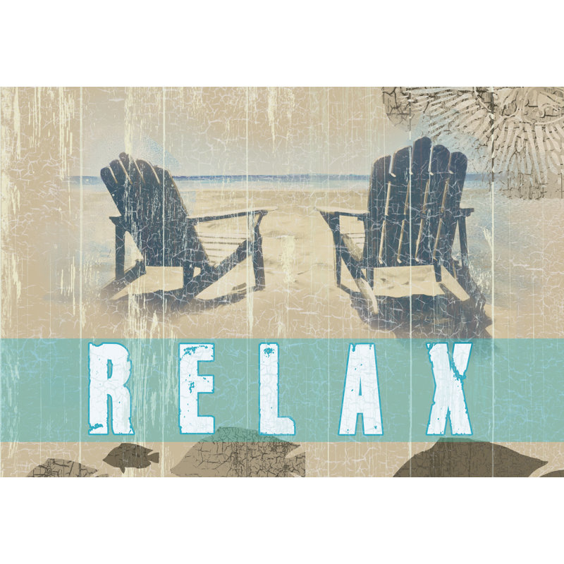 Relax Relax Relax - Wrapped Canvas Painting, 46cm H x 30cm W x 3.8cm D