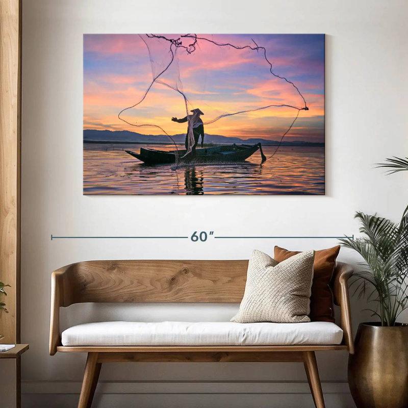 Senne Freshwater Fishing, 32" H x 48" W