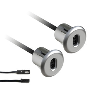 Détecteur de mouvement à double porte avec détecteur de mouvement, détecteur IR, pour luminaires à DEL pour garde-robe et éclairage d'armoire (DC 12 / 24V 5A)