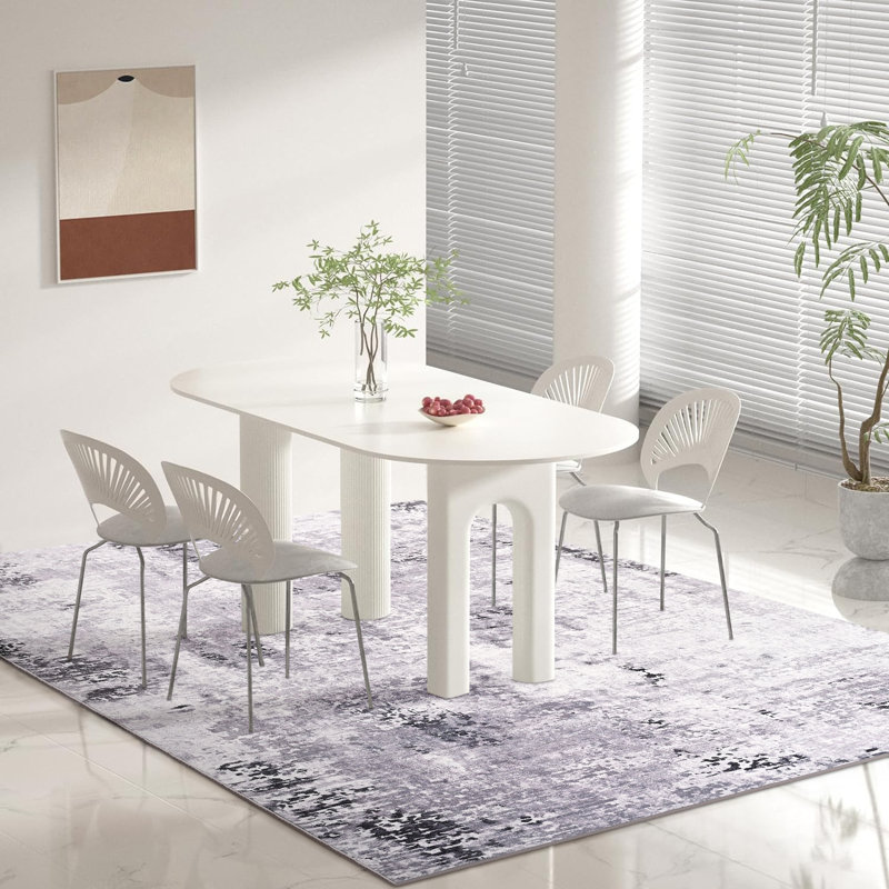 Tapis moderne antidérapant et lavable Fillender, Rectangle 4pi x 6 pi