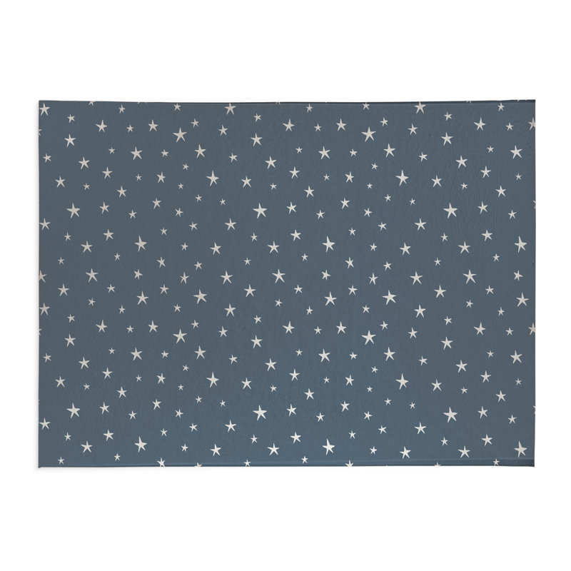 Starry Night Indoor Doormat, Blue, 60" W x 84" L