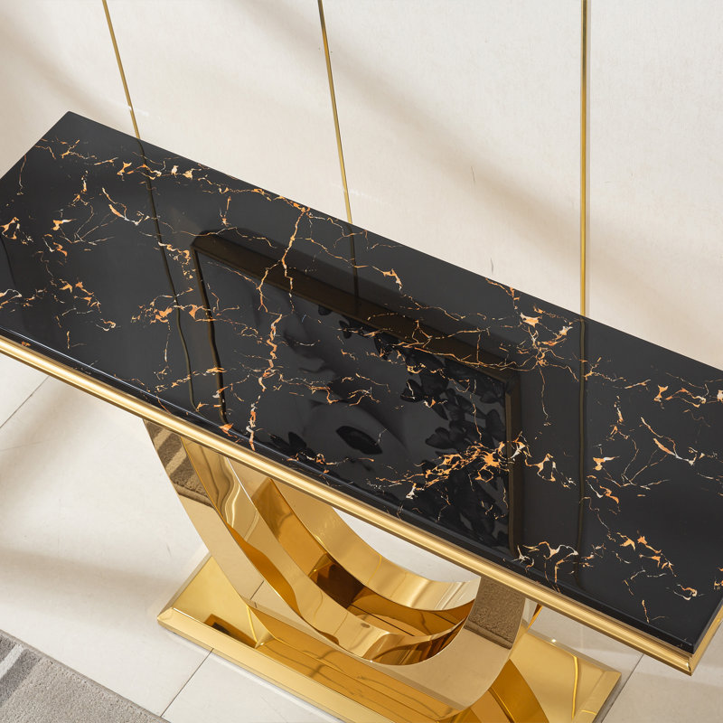 Console Bruneta 46,85, Or, Noir