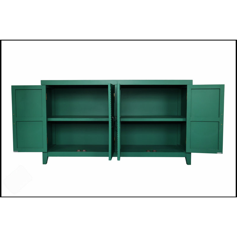Armoire d'appoint Mid-Century moderne à 4 portes, parfaite pour le rangement et la décoration élégante dans plusieurs pièces