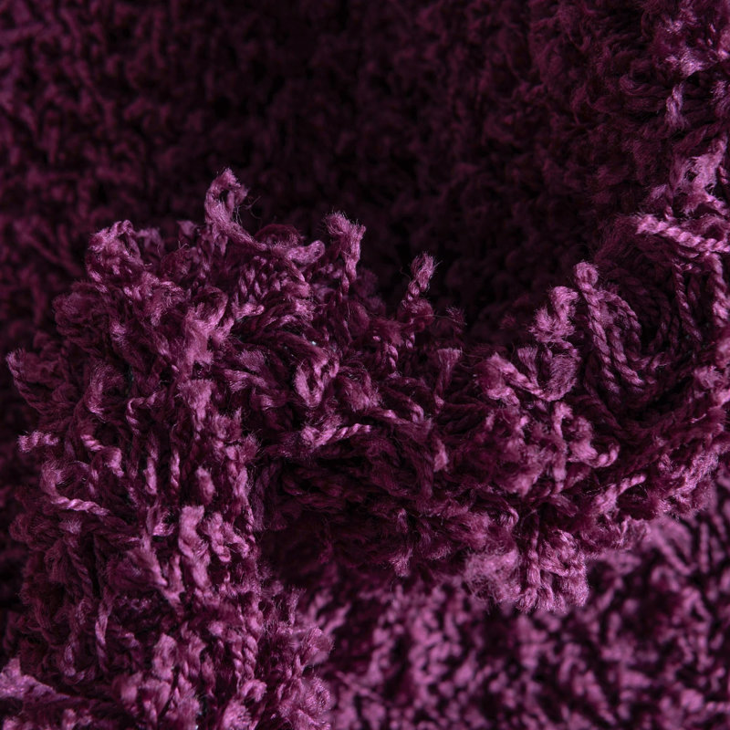 Tapis mauve aubergine Capwell, Rond 5 pi 3 po