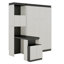 Lit escamotable double en bois avec bureau, tablettes et armoires de rangement