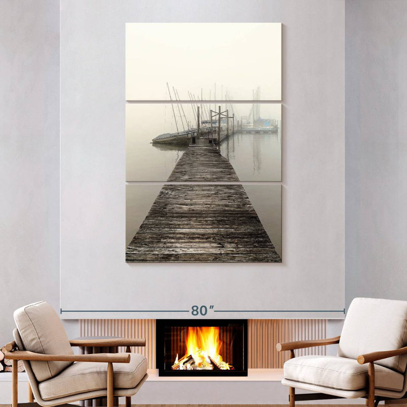 Harbor Fog, 74" H x 48" W