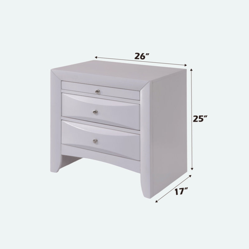 Houchins 2 - Drawer Nightstand, White