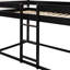 Lit simple superposé au-dessus de bois avec tente, finition, construction solide, maisonnette amusante pour une maison solide, option de rangement supplémentaire-36730792