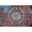 Tapis unique bleu, rouge et beige de 10 pi x 13 pi 9 po