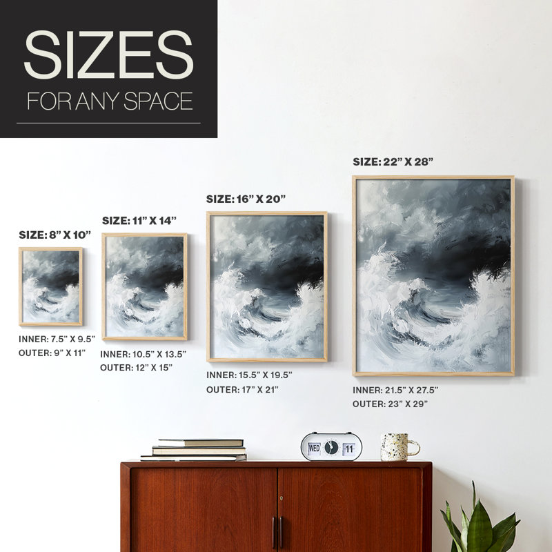 NAUTICAL Series CCII, reproduction encadrée - bois massif, H 15 po x l 12 po