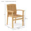 Kia Outdoor Teak Dining Armchair