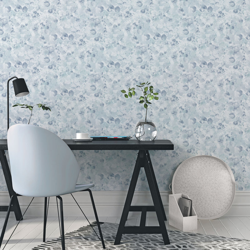 Carballo 1000cm x 53cm Textured Non-Pasted Roll, Blue