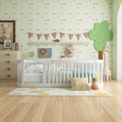 Wood Floor Bed Frame With Fence