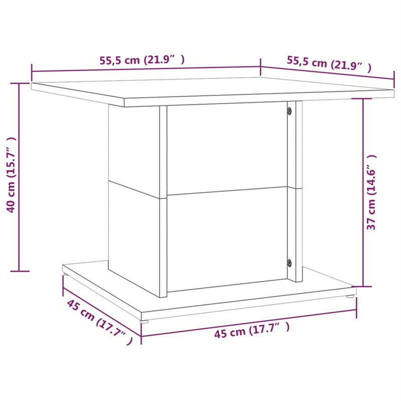 Table basse manufacturée, Blanc