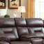 Causeuse inclinable manuelle à coussins multiples avec console Chelliah Fordwich-873992364