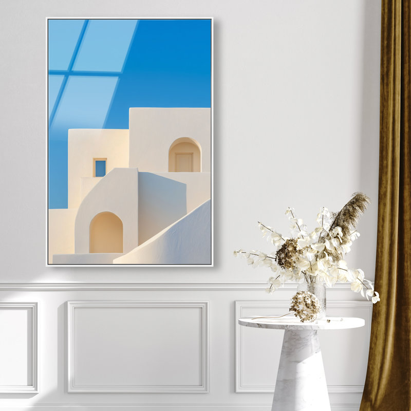 Island Minimalism Print by Oliver Gal, 37"H x 25"W, White Floater Frame