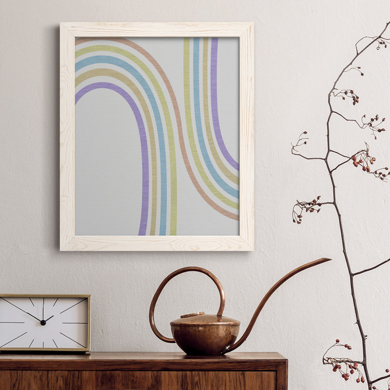 Tubular Abstract III - Peinture sur toile encadrée, H 44 po x l 31 po x P 1 po, Blanc