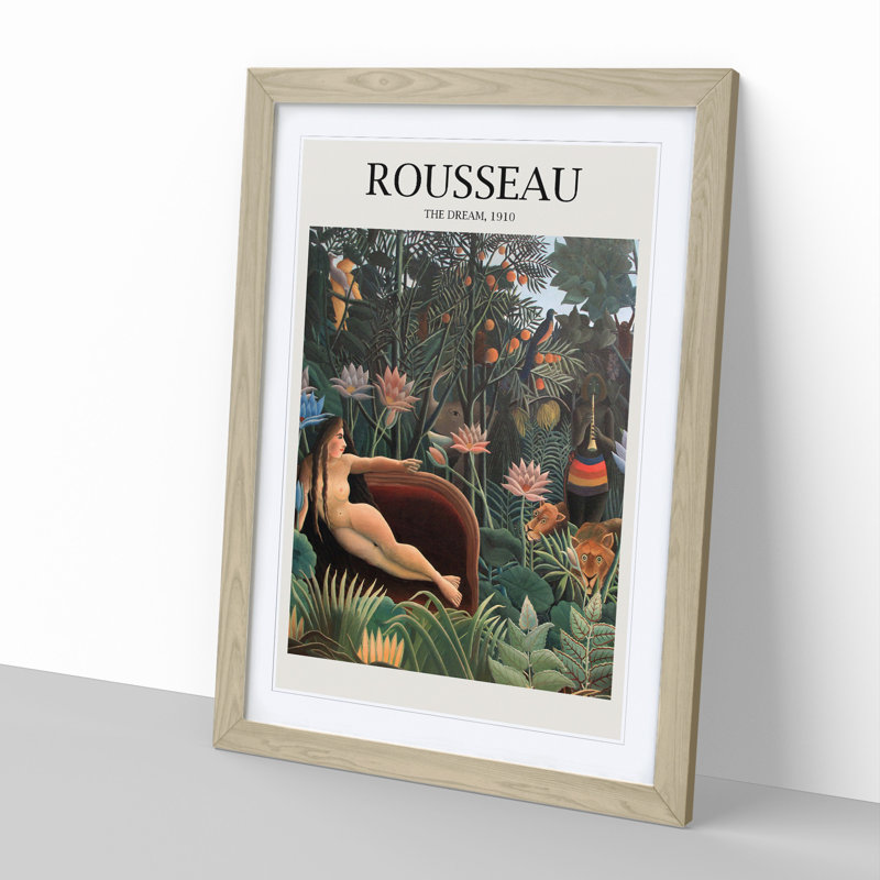 The Dream by Henri Rousseau - Picture Frame Painting, 36cm H x 27cm W x 2cm D, Oak Framed