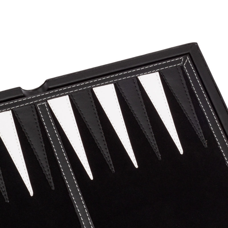 Ensemble de jeu d'échecs, de dames et de backgammon en cuir 3-en-1