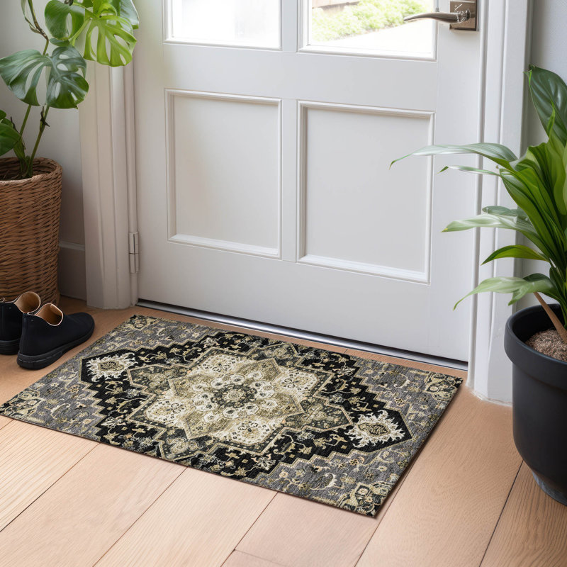Machine Washable Indoor/Outdoor Chayden ACN1036 Rug, Rectangle 1'8" x 2'6"