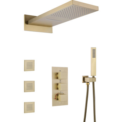 Système de douche complet avec valve brute