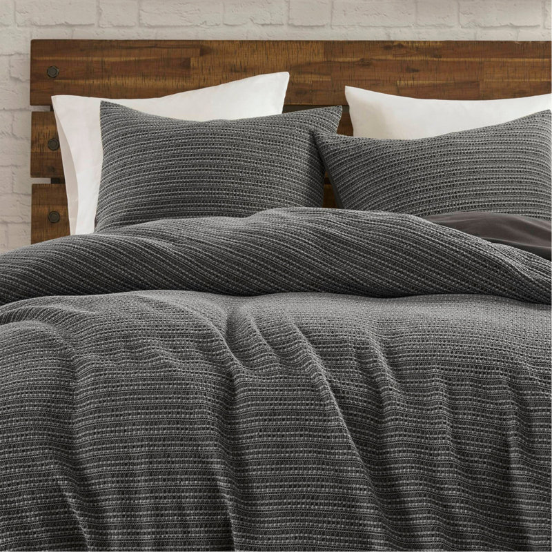 Ensemble de housse de couette 3 pièces, Charcoal Striped