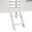 Lit mezzanine simple simple avec toit et deux fenêtres à l'avant, blanc