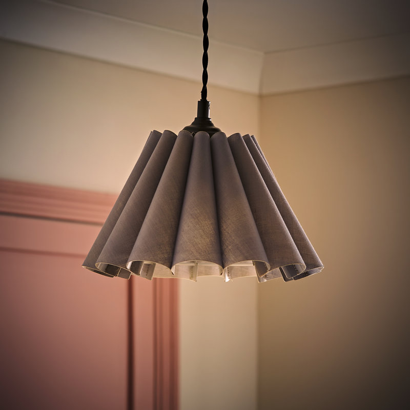 15.5cm H Linen Blend Empire Lamp Shade ( Slip-On ), Grey