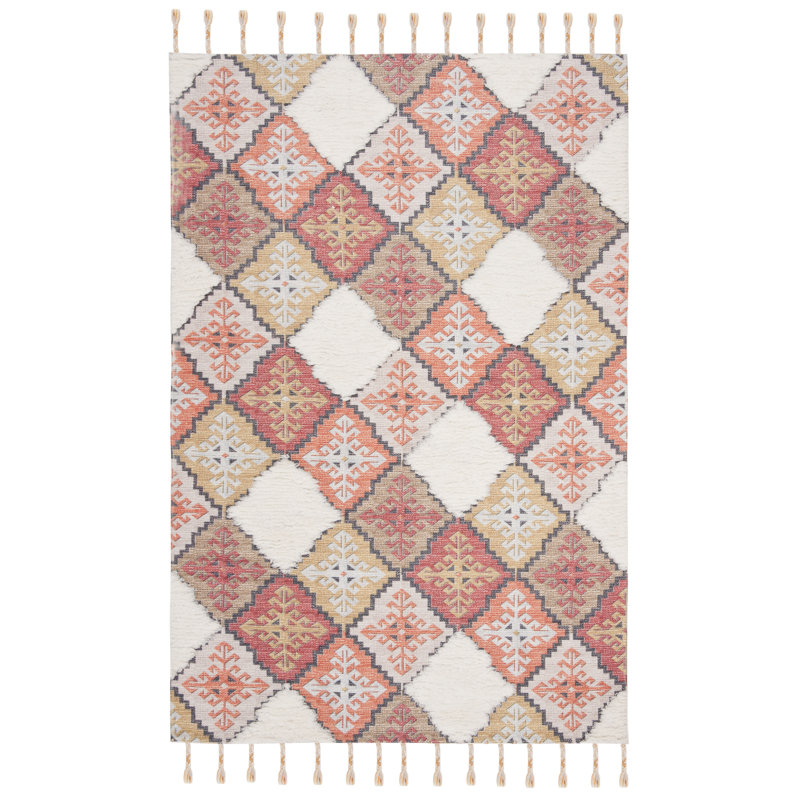 Tapis en laine orange Joppatowne, Rectangle 4 pi x 6 pi