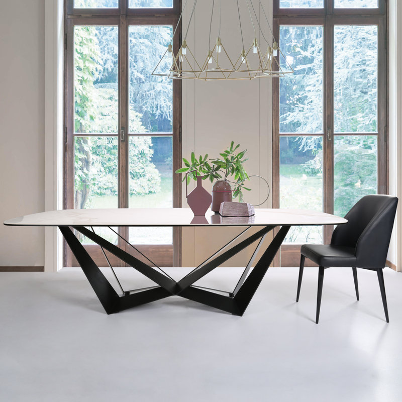 Metal Base Dining Table