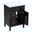 Meuble-lavabo de salle de bain avec lavabo, armoire en bois massif et panneau de fibres à densité moyenne avec un tiroir rabattable, deux tiroirs standard et une tablette réglable, meuble-lavabo autoportant pour le rangement de la salle de bain-2130351365