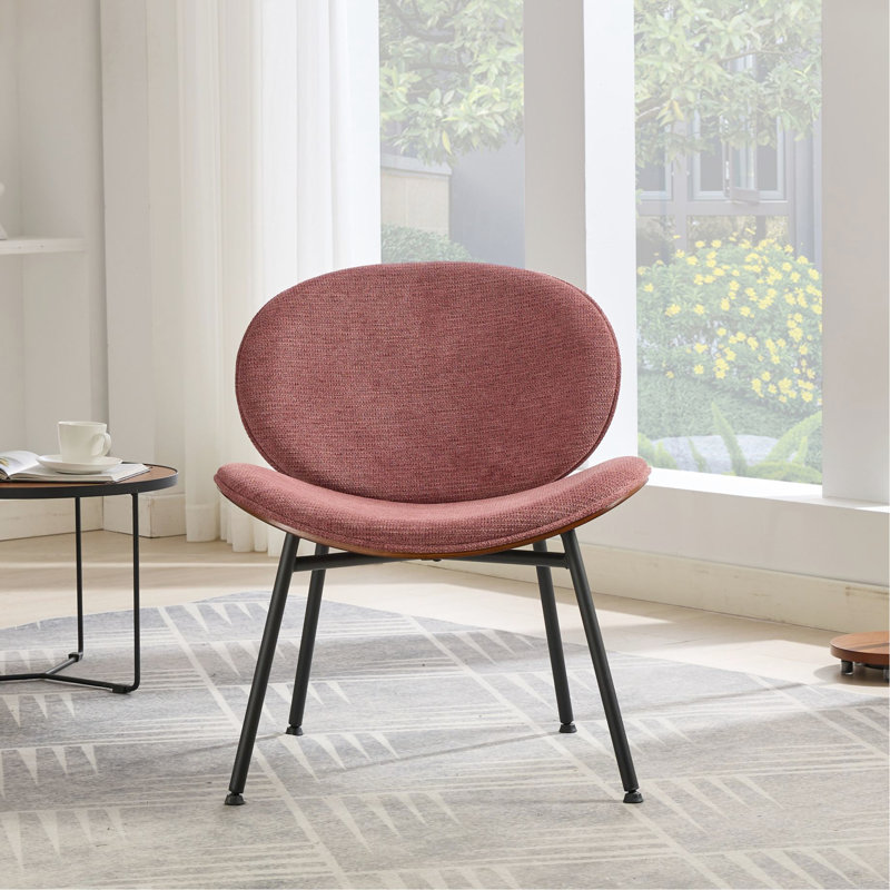 Mid-Century Shell Chair, Walnut Finish, Curved Seat, Fits Various Home Decor Themes Lounge Design, Stable Base, Blends With Multiple