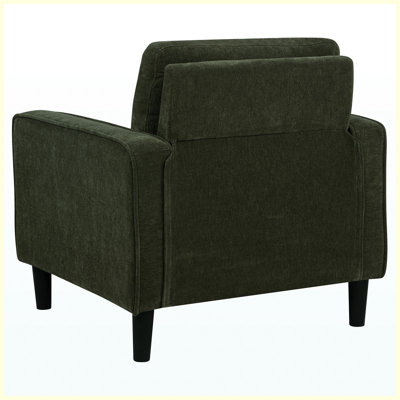 Modern Rust Upholstered Accent Chair for Living Room Bedroom Home Decor