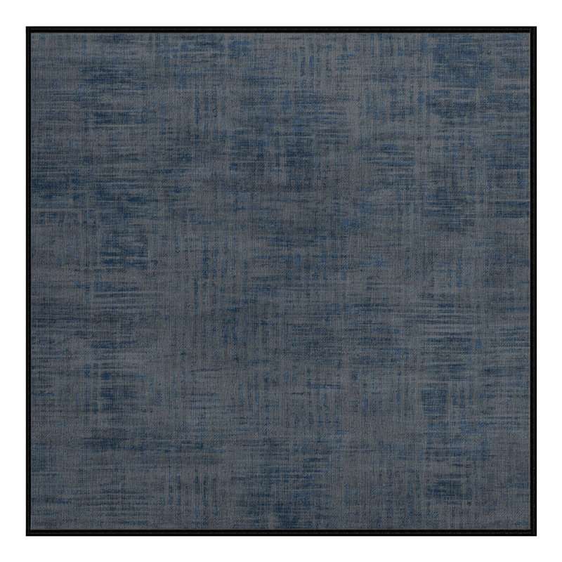 Tapis noir lavable à la machine, Carré 6 pi