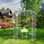 Pavillon de jardin en métal en forme de cage de pergola en forme de cage à oiseaux 81,7 po x 114,2 po-1870107094
