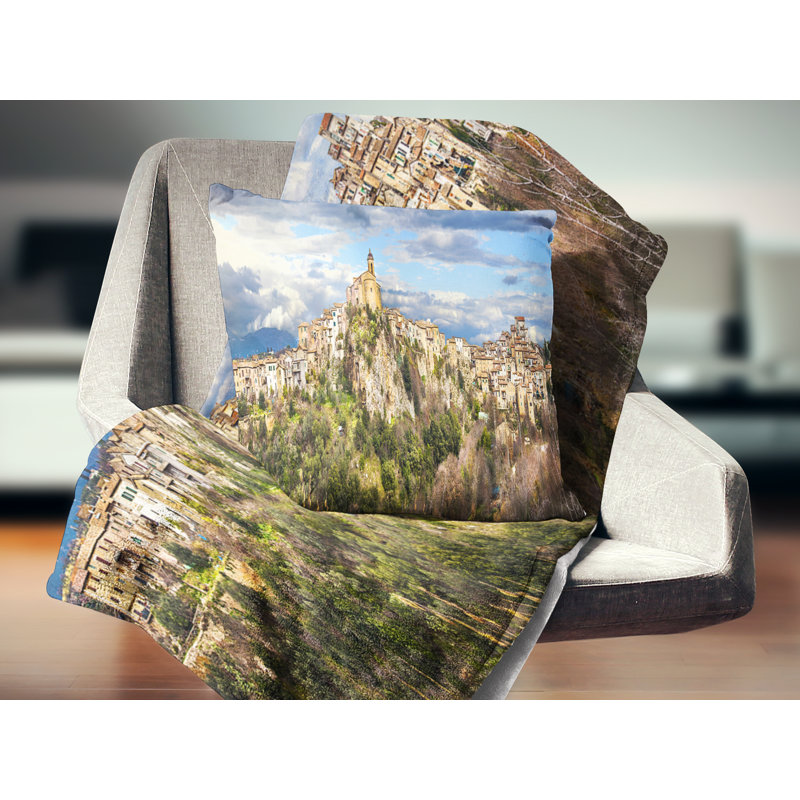 Coussin imprimé Toffia, 16 po x 1 po, Carré