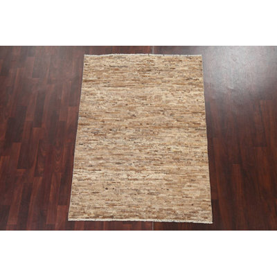 One-of-a-Kind 4'2" X 5'9" New Age Wool Area Rug in
