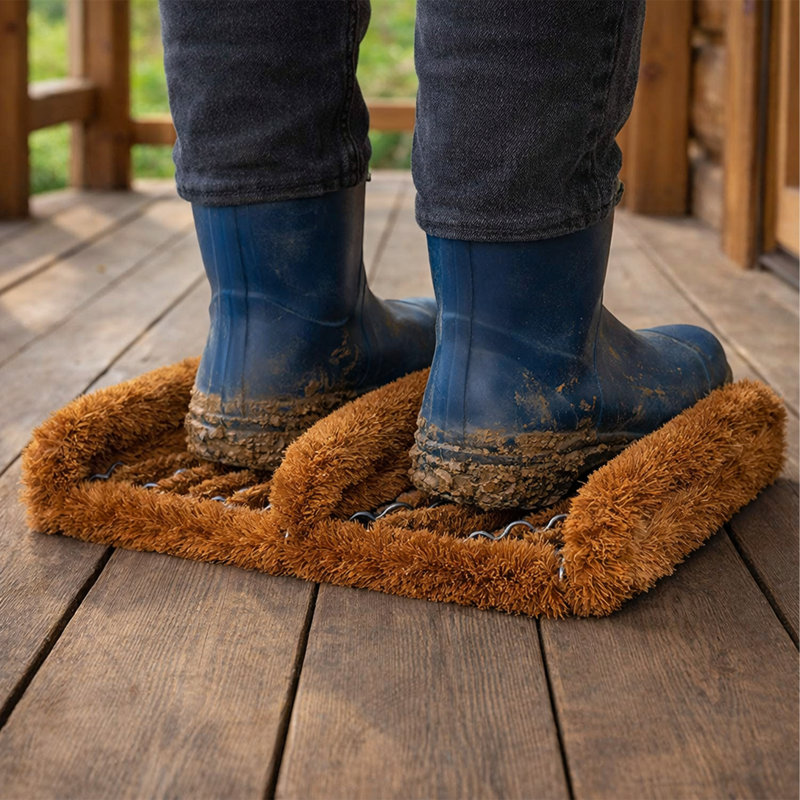 Tapis d'extérieur pour grattoir à bottes 12 po x 13 po